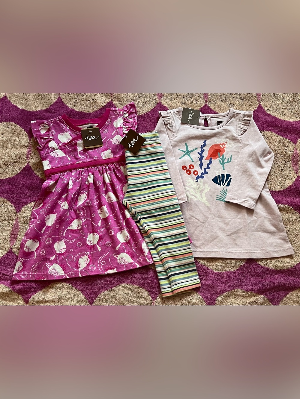 NWT Tea Collection Bundle Lot - 2 Dresses 1 Pair of Leggings